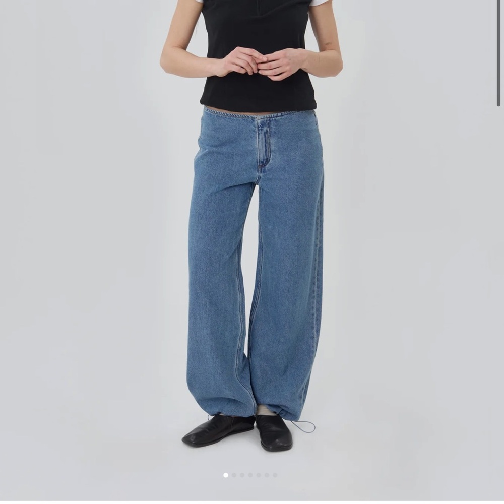 Stylish Blue Wide Leg Women's Jeans